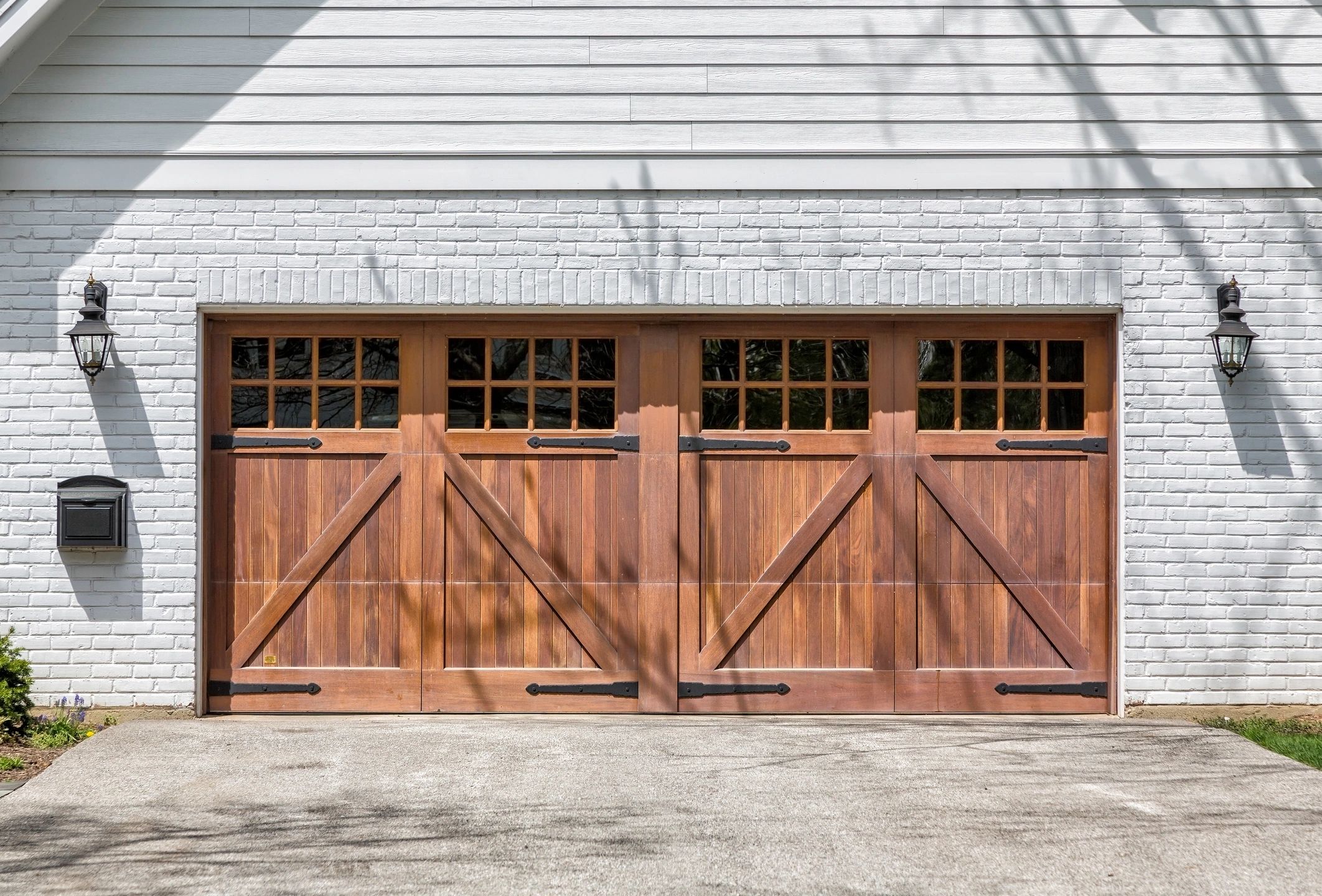 Modern farmhouse garage door exterior